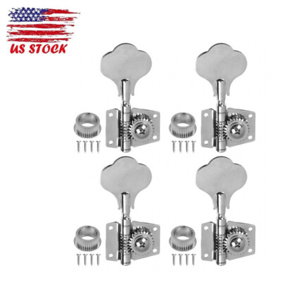 4 String 4R Bass Guitar Tuners Tuning Pegs Keys Machine Heads Open Style Chrome