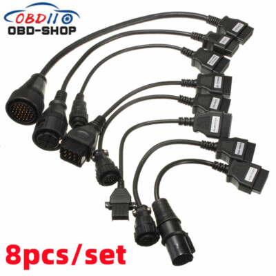 8x Set OBD2 Truck Cables for Autocom CDP Pro Diagnostic Interface Scanner Wires
