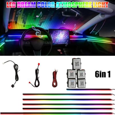 Full LED Bead Symphony Dream Car Interior Ambient Lighting Wireless Kit US