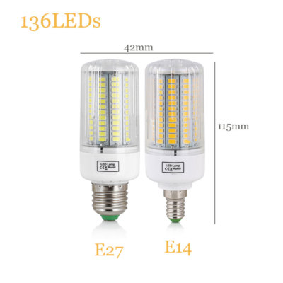 E14 E27 5730 SMD 7W 12W 15W 30W 45W LED Corn Bulb Lamp Candle Light AC110V 220V