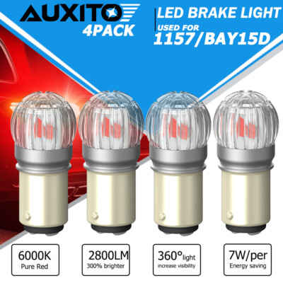 4Pcs 1157 30-SMD RED LED Tail Brake Stop Backup Reverse Turn Signal Light Bulbs
