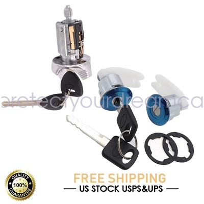 Door Lock + Key Ignition Barrel Set fit Ford 1992-1995 F150/F250/F350 E-150 USA