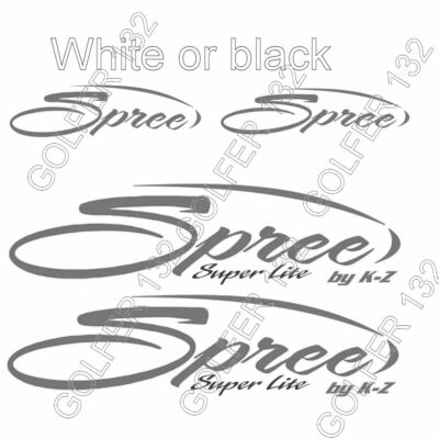 Spree by KZ Super Lite Decals Rv Sticker L@@K camper trailer emblem set kit k-z!