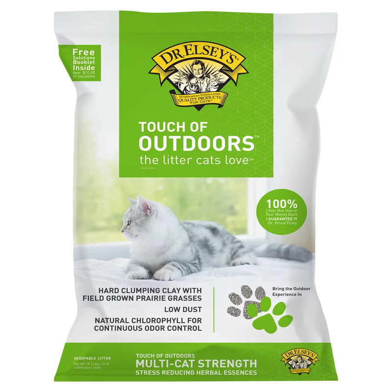 Dr. Elsey'S  Touch of Outdoors Clumping Clay Cat Litter, 40Lb Bag 🐱🐱🐱