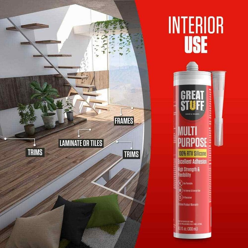 Multipurpose 10.1 Fl. Oz. White 100% RTV Silicone Sealant Caulk