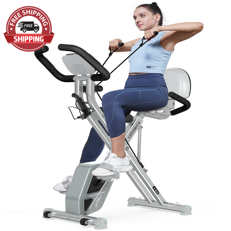 3In1 Foldable Exercise Bike Indoor Cycling Bike Magnetic Stationary Bike Fitness