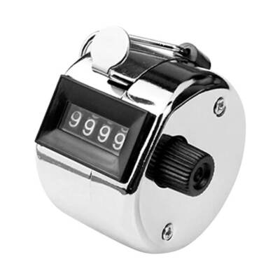 Italplast Metal Tally Counter Chrome Plated Metal Construction Up To 9999 Clicks