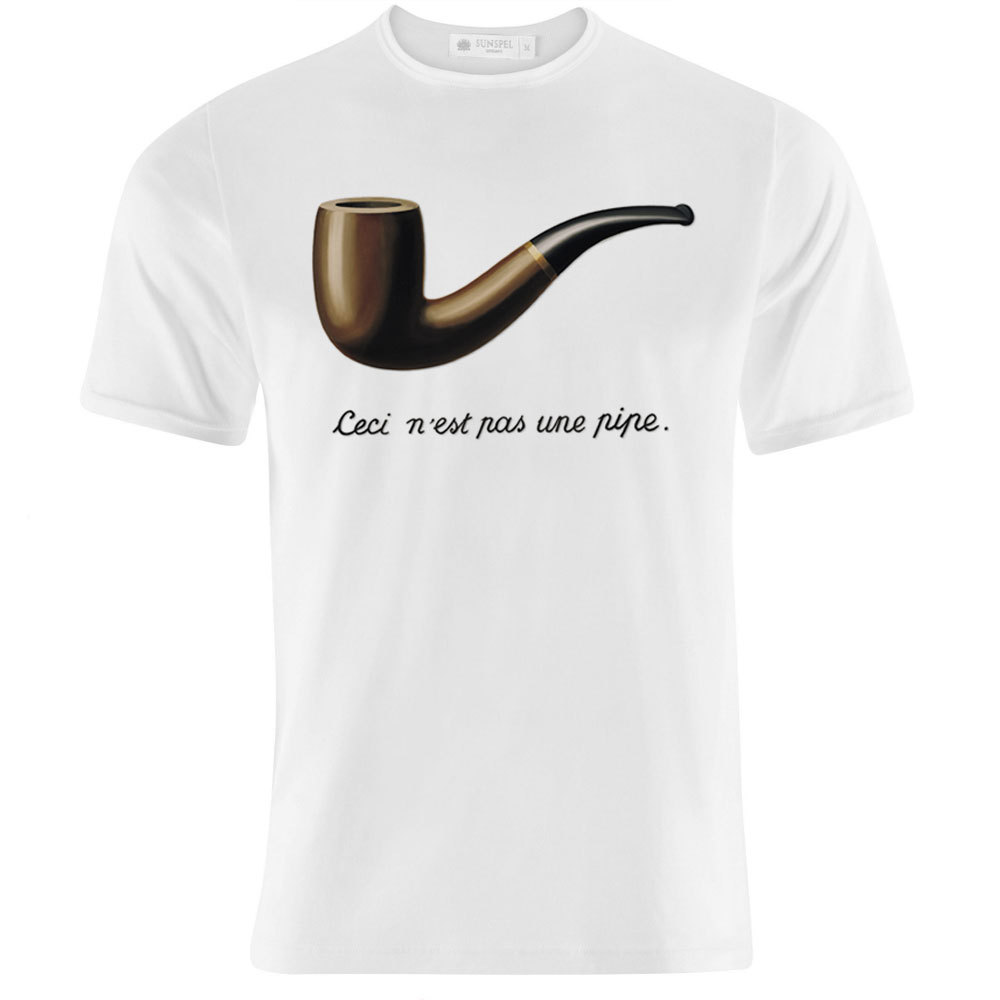 Mens T Shirt Ceci N Est Pas Une Pipe Pipe Magritte La Trahison Des Images Ebay