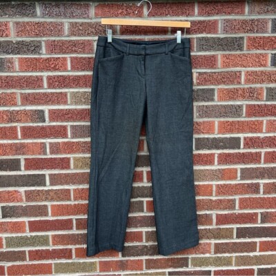 Express Editor Barely Boot Low Rise Dark Gray Trousers Dress Pants