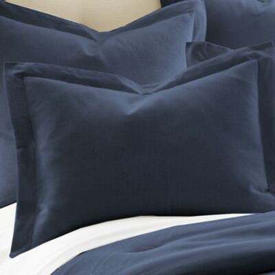 Washed Linen King Sham - Navy - Levtex Home
