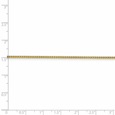 Pre-owned Superdealsforeverything Real 14kt Yellow Gold 1.25mm Franco Chain; 24 Inch; Lobster Clasp
