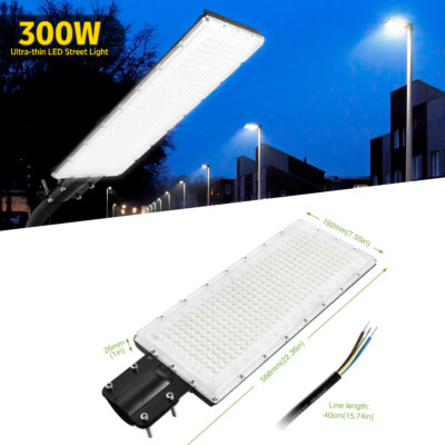 300W Watt Commercial LED Street Light Outdoor Garden Yard Road Lamp Spotlight US