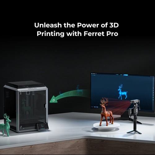 Creality Ferret Pro 3D Scanner 30 fps Anti-shake Tracking w/ Rotating Turntable