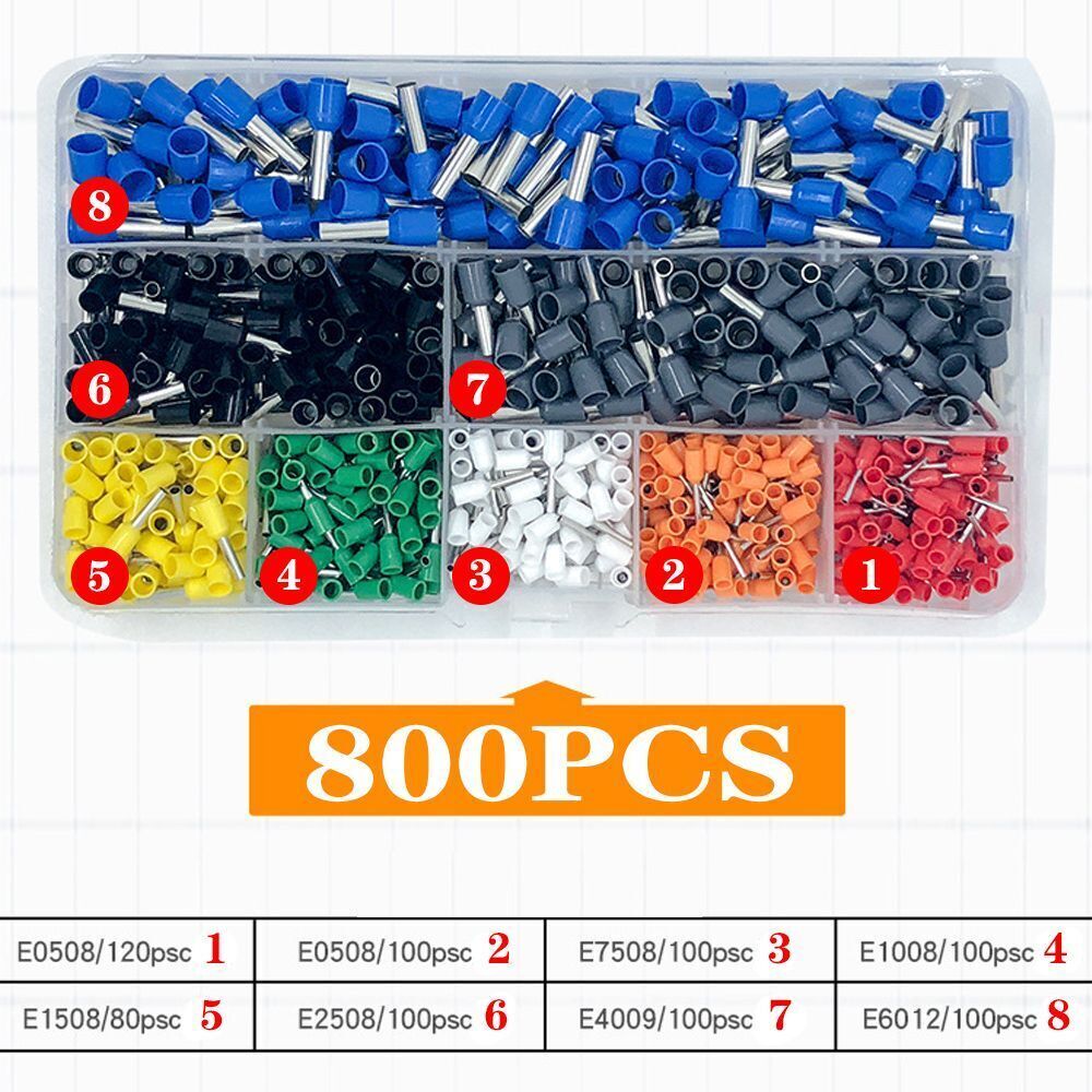 USA Terminal Cable Wire Connector Plier Block Cord Tube Suit Crimping Sleeve