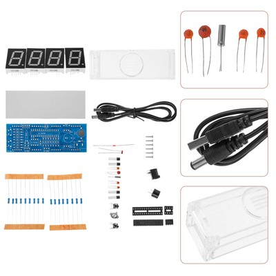 Scm Clock Electronic Enthusiast Diy Kit Scm Led Digital Clock