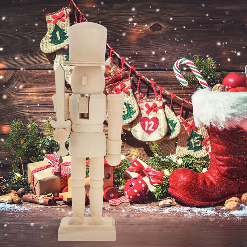 DIY Nutcracker Decor Unpainted Halloween Outdoor Decorations Walnuts