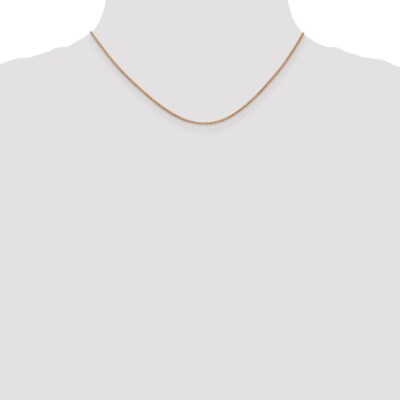 Pre-owned Superdealsforeverything Real 14kt Rose Gold 16 Inch 1mm Box Link With Lobster Clasp Chain; 16 Inch In Pink