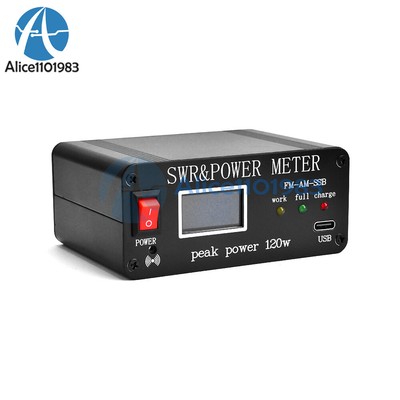 1.8MHz-50MHz 0.5W-120W HF Short Wave Standing Meter SWR & Power Meter FM-AM-SSB