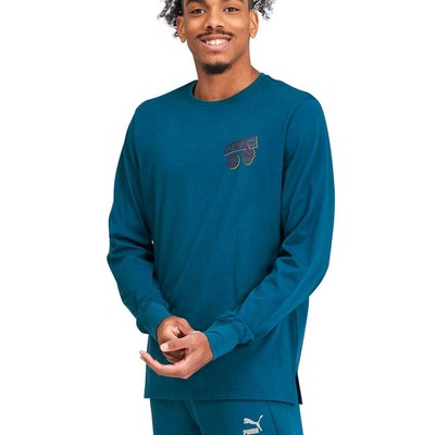 

Мужская футболка с круглым вырезом и длинным рукавом Puma Nyc, размер , повседневные топы 586433-36, Синий, Puma Nyc Crew Neck Long Sleeve T-Shirt