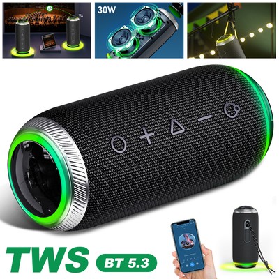 Tragbarer Wireless Bluetooth Lautsprecher Stereo Speaker 30W RGB TWS Musicbox