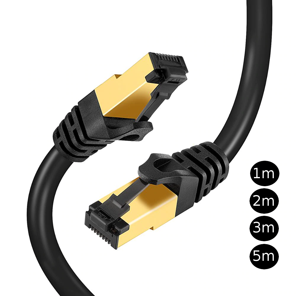Internet Kabel CAT8 Patchkabel S/FTP LAN DSL Ethernet High Speed Netzwerkkabel