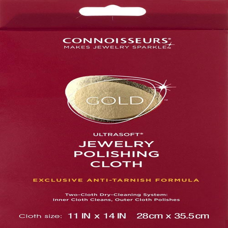 Connoisseurs Gold Jewelry Polishing Cloth Cleans and Polished Gold High Shine