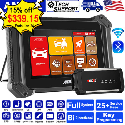 Ancel V6 PRO+ Bi directional Diagnostic Scanner Car OBD2 Scan Tool Active Test 
