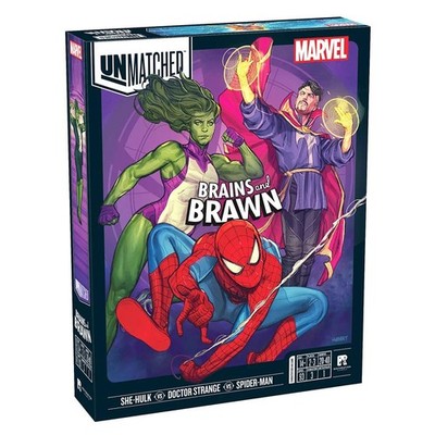 Iello, Unmatched Marvel: Brains and Brawn, Board Game, Ages 14+, 2-3 Players, 20