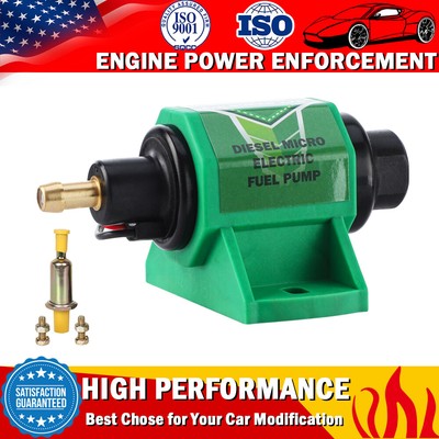 12D Micro Electric Diesel Fuel Pump Universal 5/16 inch Inlet 12V 35 GPH 5-9PSI