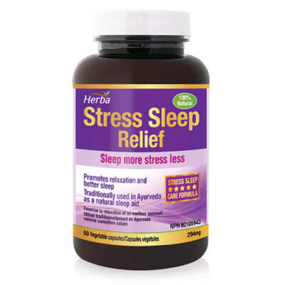 Natural Stress and Sleep Aids for Adult - Melatonin Free - 60 Capsules