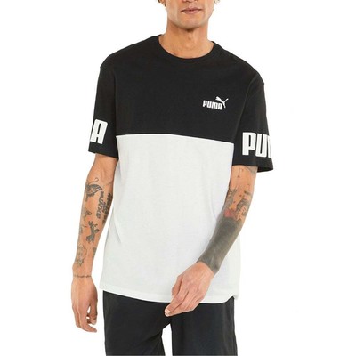 

Puma Power Colorblock Logo Crew Neck Short Sleeve TShirt Mens Size  Casual To, Black;white, Puma Power Colorblock Logo Crew Neck Short Sleeve TShirt