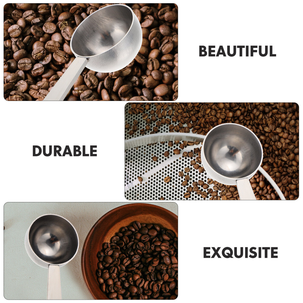 Small Measuring Spoons Coffee Scoop and Tamper 2-in-1 Coffee Spoon Barista Grind