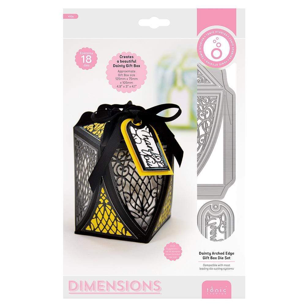 Tonic Studios Dimensions Stanzschablone 18tlg. - Dainty Arched Edge Box