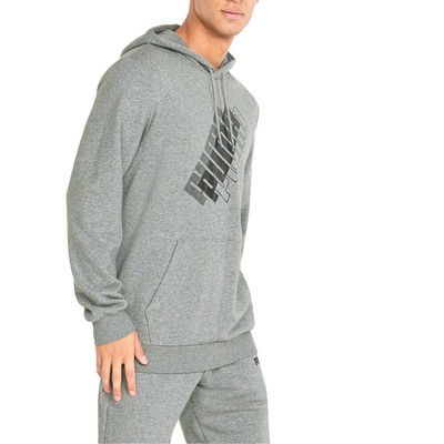 

Пуловер с капюшоном Puma Power Logo Мужская серая повседневная верхняя одежда 84737803, Grey