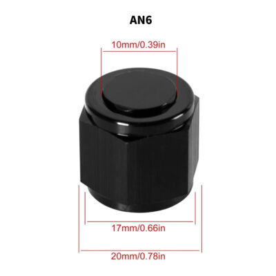 4/6/8/10/12AN Aluminum Female Flare Fitting Cap Block Off Nut For Fuel Systems