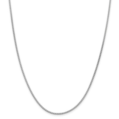 Pre-owned Superdealsforeverything Real 14kt White Gold 24 Inch 1.9mm Flat Wheat With Lobster Clasp Chain; 24 Inch