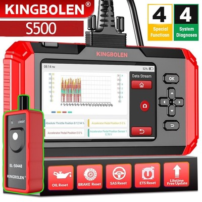 KINGBOLEN S500 PRO OBD2 Scanner Car Diagnostic Tool Engine AT ABS SRS PK CRP123X