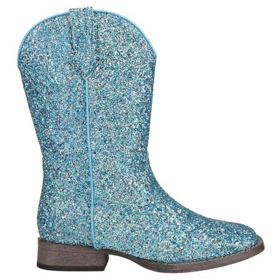 

Синие повседневные ботинки Roper Glitter Galore Square Toe Cowboy Youth Girls 09-119-190, Синий, Roper Glitter Galore Square Toe Cowboy Youth