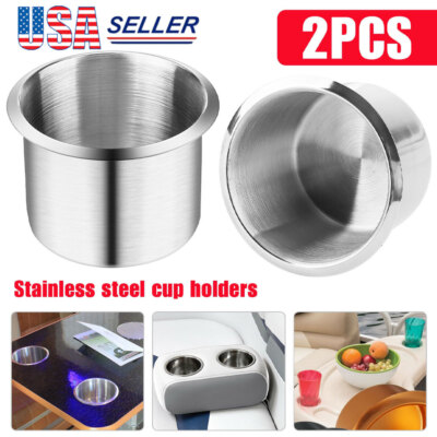 Universal Stainless Steel Cup Drink Holders for Car Boat Truck Marine Camper RV