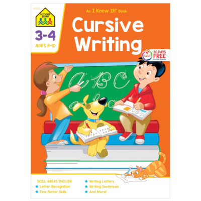 Cursive Workbook Writing Handwriting Practice Tracing Letters Ages 8 to 10 US
