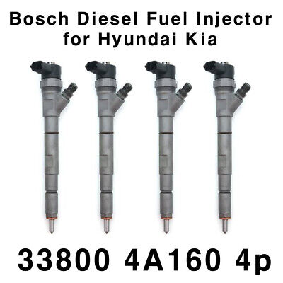 Bosch CRDI Diesel Fuel Injector 338004A160 4P Set for Hyundai Starex Kia Sorento