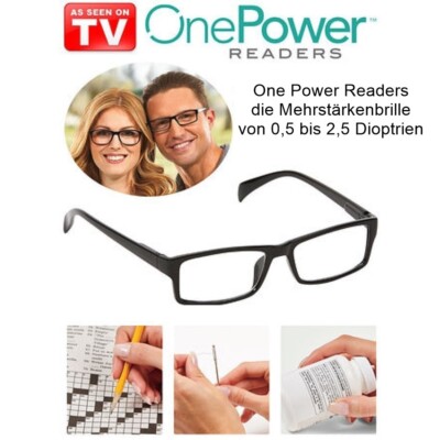 Lesebrille One Power Reader Mehrstärkenbrille Flex Fit Optik Brille von 0,5-2,5.