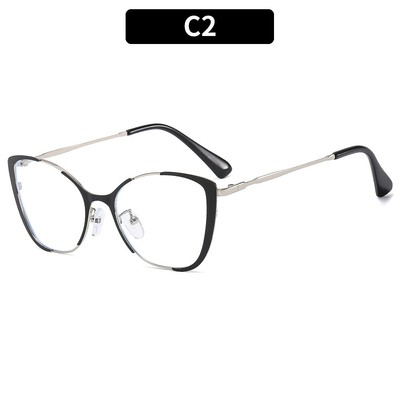 Vintage Cat Eye Metal Reading Glasses Oversize Readers for Women +0.5~6.0