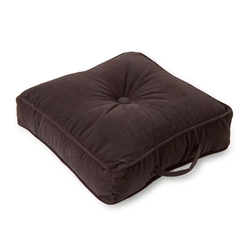 Omaha Charcoal Microfiber 21 In. X 21 In. Square Floor Pillow