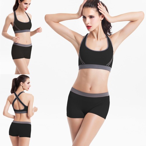 women's sports bra and shorts set