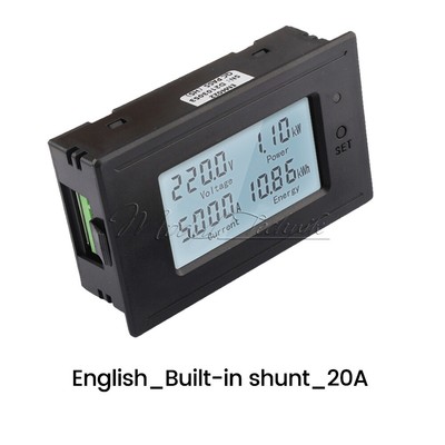 DC6-200V 20A 50A 100A Multi-functional Voltmeter Ammeter Digital LCD Power Meter