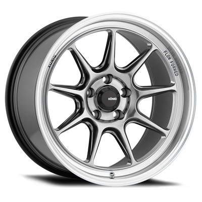 17'' Konig 105M Countergram 17x8 4x100 Hyper Chrome Machined Lip Wheel 45mm Rim