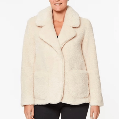 Beige clearance sherpa coat