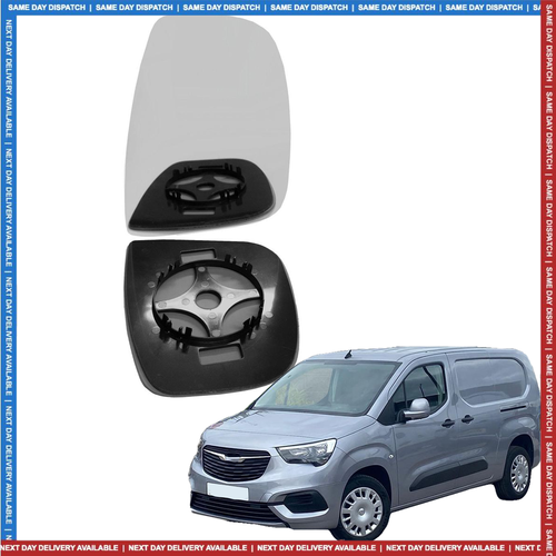 Vauxhall Combo Right Driver side wing mirror glass 2018-2024