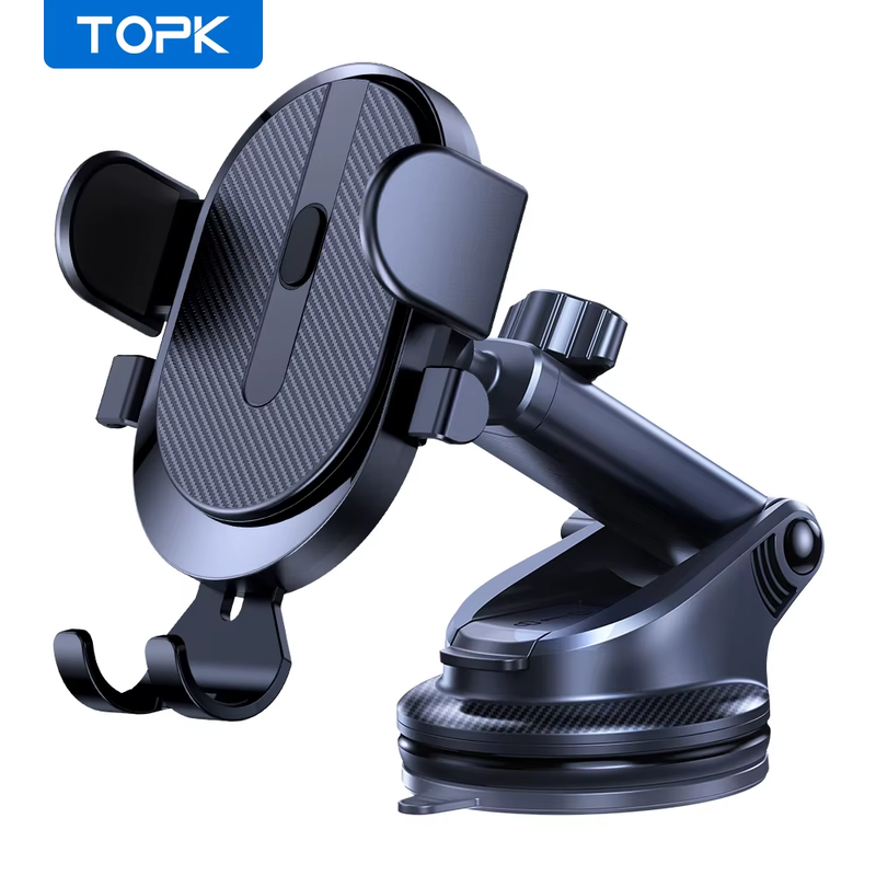 Car Phone Holder [Upgraded Suction & Clip] Rotatable Universal Mobile Phone Moun